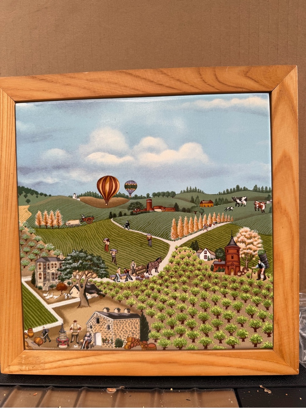 Vtg | Lowel Herrero Framed Trivet